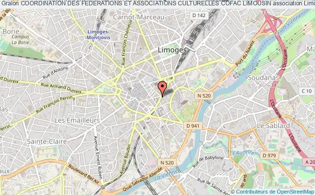 plan association Coordination Des Federations Et Associations Culturelles Cofac Limousin Limoges
