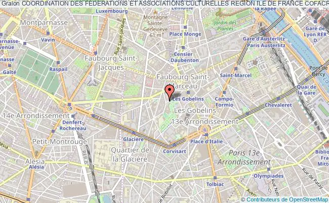 plan association Coordination Des Federations Et Associations Culturelles Region Ile De France Cofacrif Paris