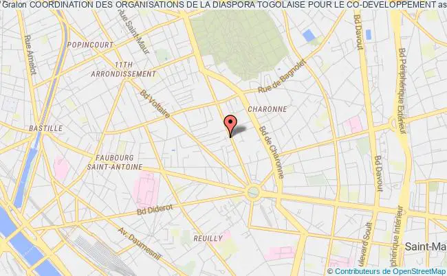 plan association Coordination Des Organisations De La Diaspora Togolaise Pour Le Co-developpement Paris