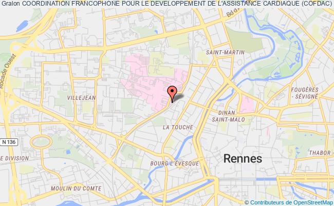 plan association Coordination Francophone Pour Le Developpement De L'assistance Cardiaque (cofdac) Rennes cedex 9