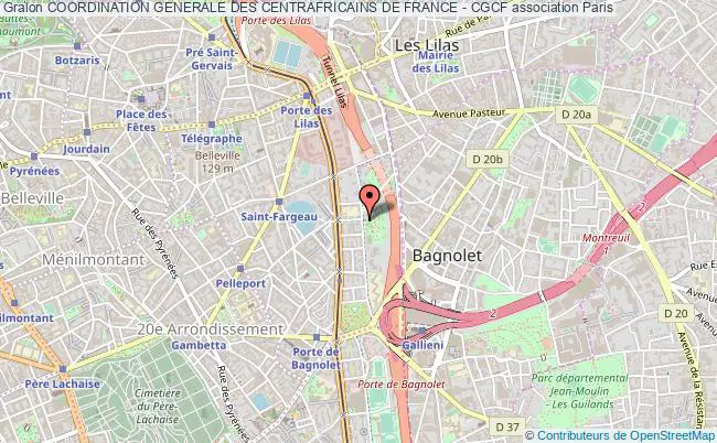 plan association Coordination Generale Des Centrafricains De France - Cgcf Paris