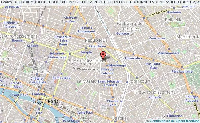 plan association Coordination Interdisciplinaire De La Protection Des Personnes VulnÉrables (cippev) Paris 3e