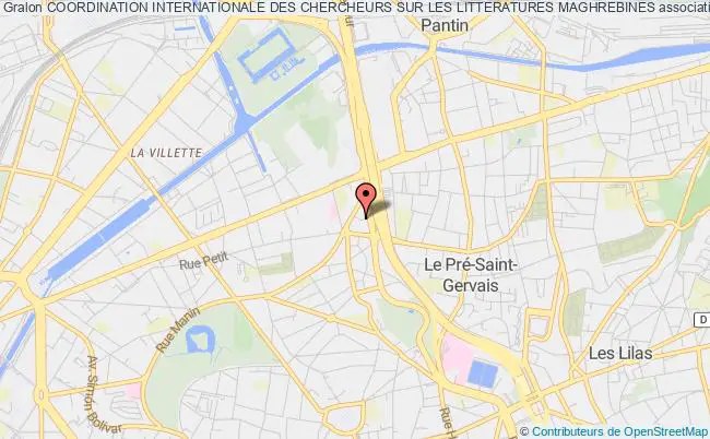 plan association Coordination Internationale Des Chercheurs Sur Les Litteratures Maghrebines PARIS