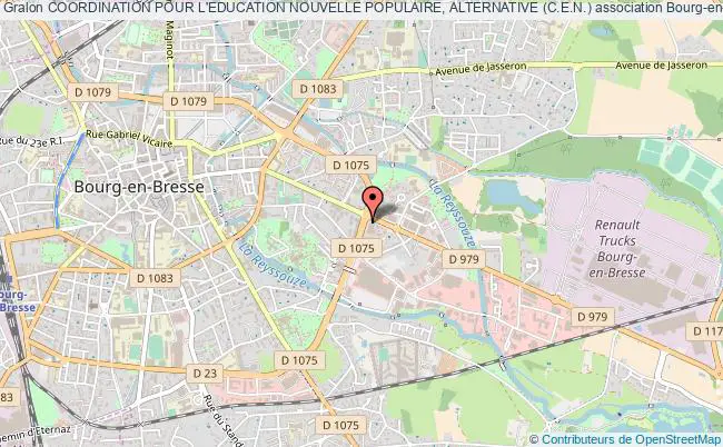 plan association Coordination Pour L'education Nouvelle Populaire, Alternative (c.e.n.) Bourg-en-Bresse