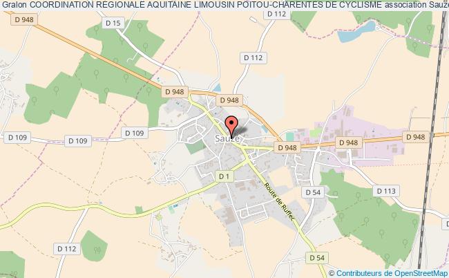 plan association Coordination Regionale Aquitaine Limousin Poitou-charentes De Cyclisme Sauzé-Vaussais