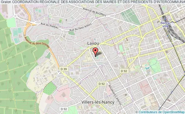 plan association Coordination RÉgionale Des Associations Des Maires Et Des PrÉsidents D'intercommunalitÉ Du Grand Est Laxou