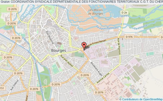 plan association Coordination Syndicale DÉpartementale Des Fonctionnaires Territoriaux C.g.t. Du Cher Bourges