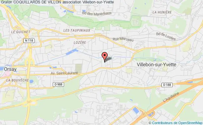 plan association Coquillards De Villon Villebon-sur-Yvette