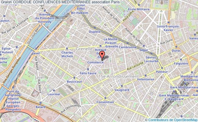 plan association Cordoue Confluences MÉditerranÉe Paris 15e