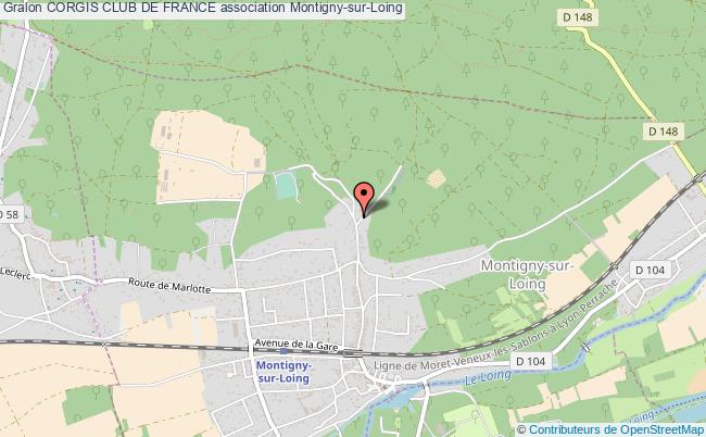 plan association Corgis Club De France Montigny-sur-Loing