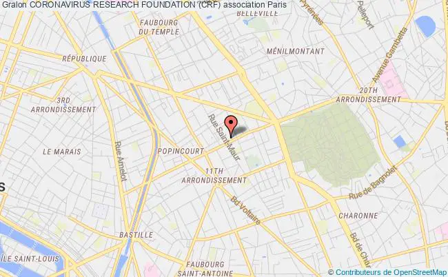plan association Coronavirus Research Foundation (crf) Paris
