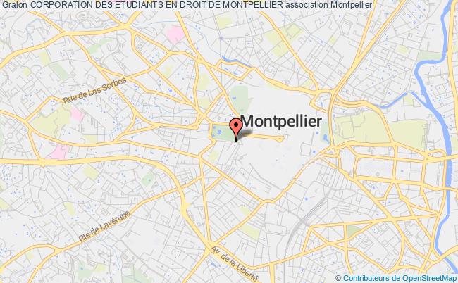plan association Corporation Des Etudiants En Droit De Montpellier Montpellier