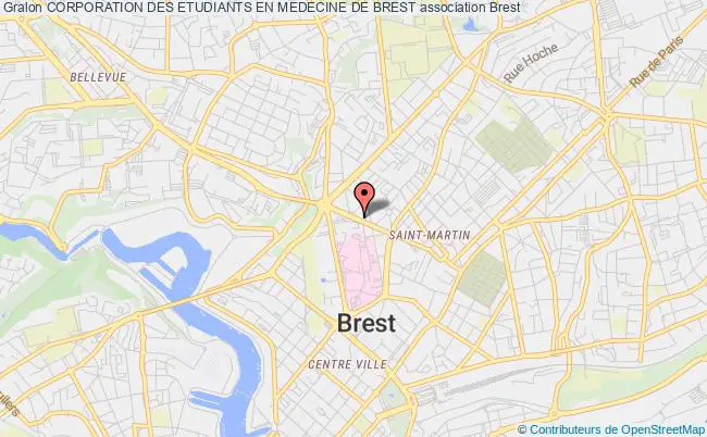 plan association Corporation Des Etudiants En Medecine De Brest Brest Cedex 3