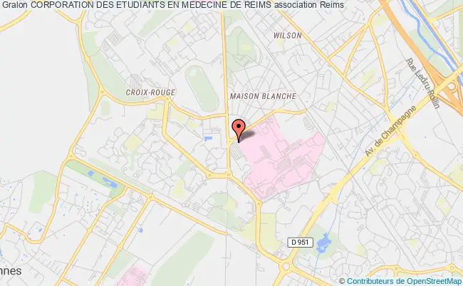 plan association Corporation Des Etudiants En Medecine De Reims Reims Cedex