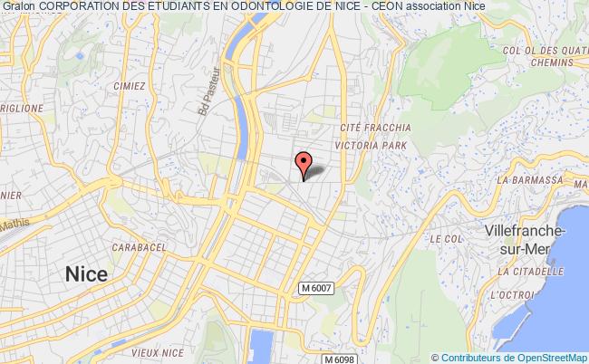 plan association Corporation Des Etudiants En Odontologie De Nice - Ceon Nice cedex 4