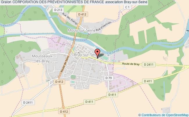 plan association Corporation Des PrÉventionnistes De France Bray-sur-Seine