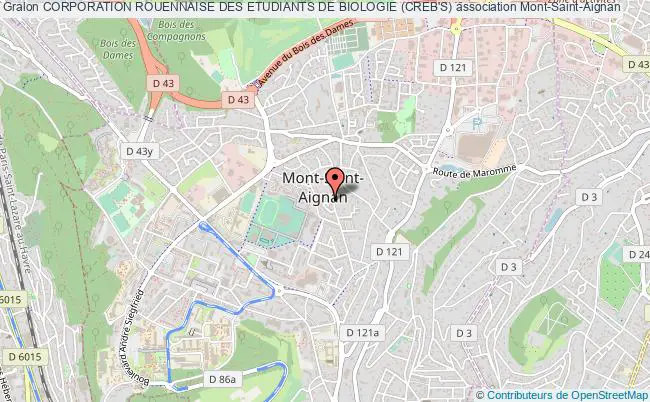 plan association Corporation Rouennaise Des Etudiants De Biologie (creb's) Mont-Saint-Aignan