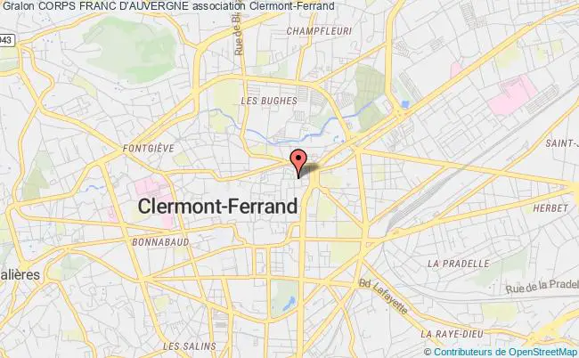 plan association Corps Franc D'auvergne Clermont-Ferrand