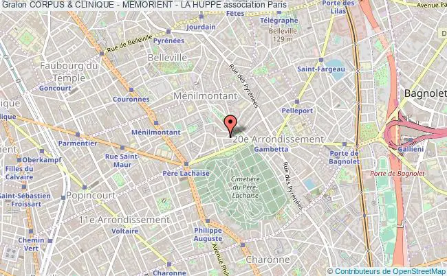 plan association Corpus & Clinique - Memorient - La Huppe Paris