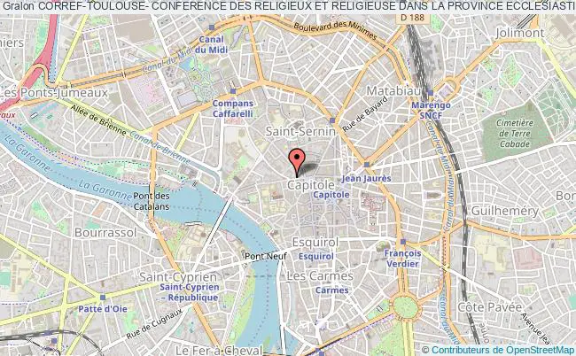 plan association Corref-toulouse- Conference Des Religieux Et Religieuse Dans La Province Ecclesiastique  De Toulouse Toulouse