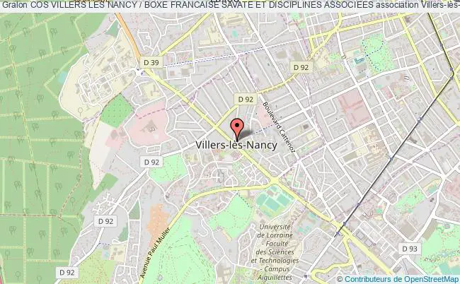 plan association Cos Villers Les Nancy / Boxe Francaise Savate Et Disciplines Associees Villers-lès-Nancy