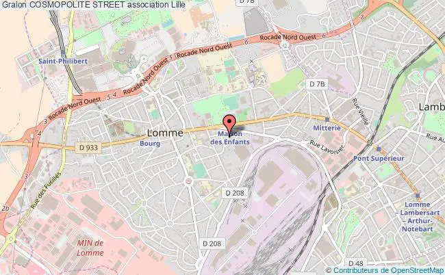plan association Cosmopolite Street Lille