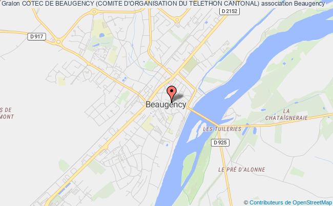 plan association Cotec De Beaugency (comite D'organisation Du Telethon Cantonal) Beaugency