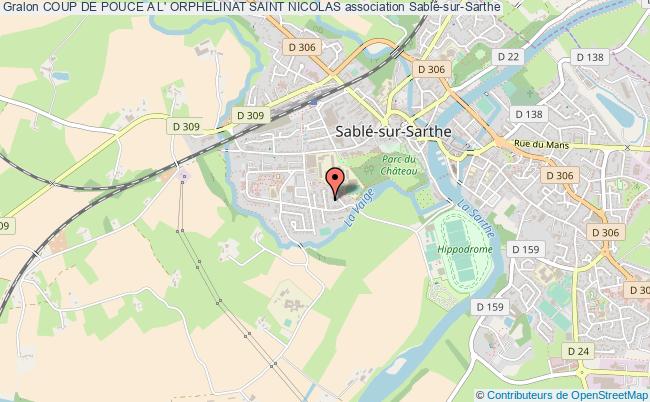 plan association Coup De Pouce A L' Orphelinat Saint Nicolas Sablé-sur-Sarthe