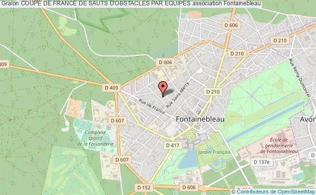 plan association Coupe De France De Sauts D'obstacles Par Equipes Fontainebleau