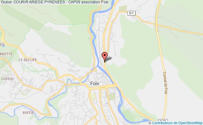 plan association Courir Ariege Pyrenees - Cap09 Foix