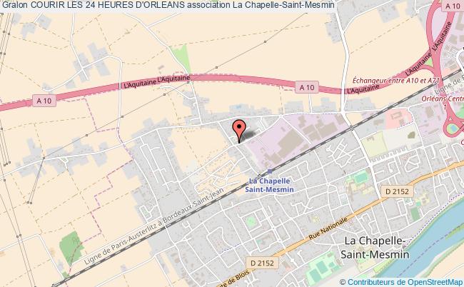 plan association Courir Les 24 Heures D'orleans La Chapelle-Saint-Mesmin