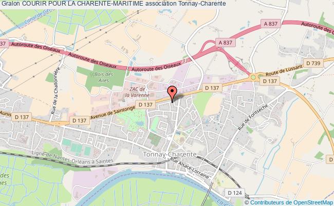 plan association Courir Pour La Charente-maritime Tonnay-Charente