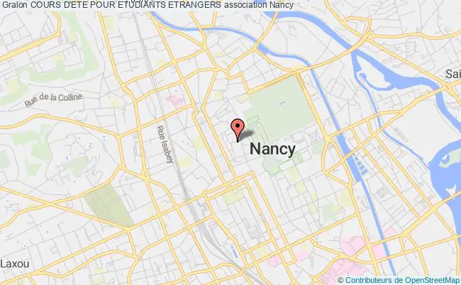 plan association Cours D'ete Pour Etudiants Etrangers Nancy