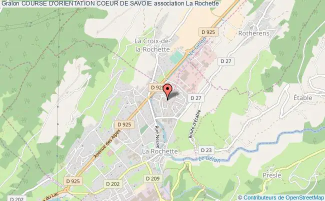plan association Course D'orientation Coeur De Savoie Rochette