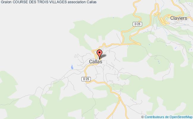 plan association Course Des Trois Villages Callas