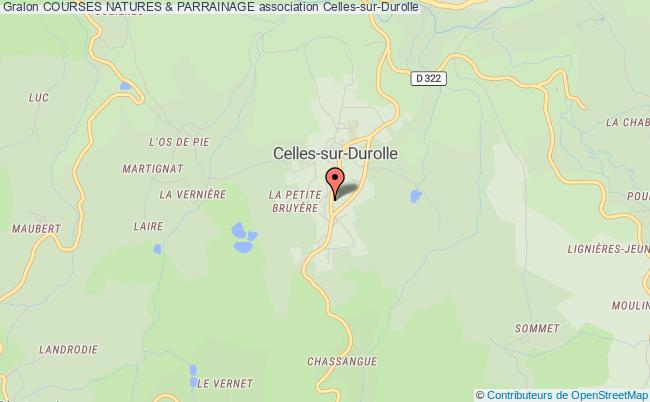 plan association Courses Natures & Parrainage Celles-sur-Durolle