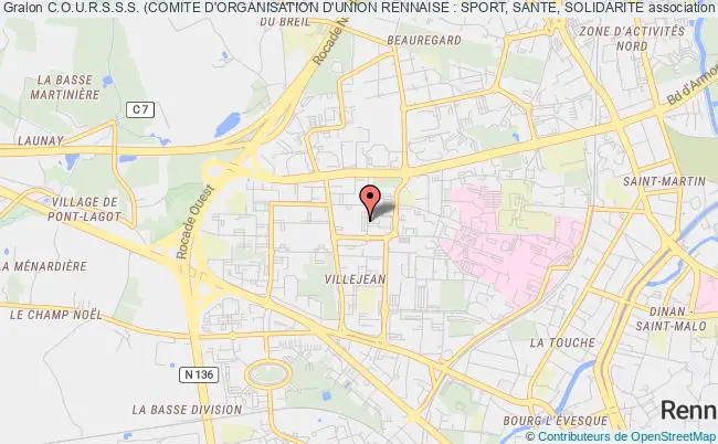 plan association C.o.u.r.s.s.s. (comite D'organisation D'union Rennaise : Sport, Sante, Solidarite Rennes