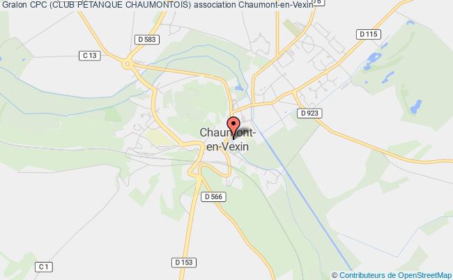 plan association Cpc (club PÉtanque Chaumontois) Chaumont-en-Vexin