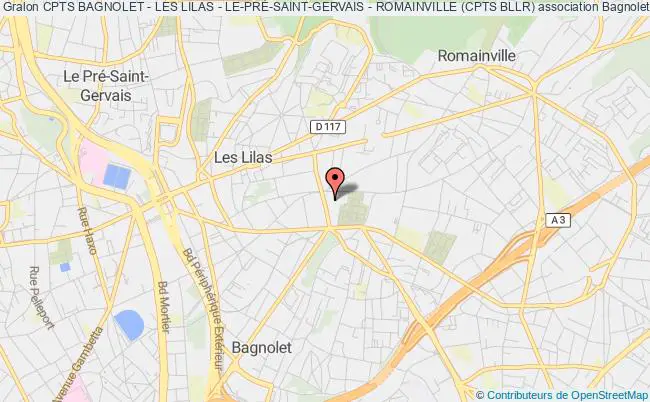 plan association Cpts Bagnolet - Les Lilas - Le-prÉ-saint-gervais - Romainville (cpts Bllr) Bagnolet