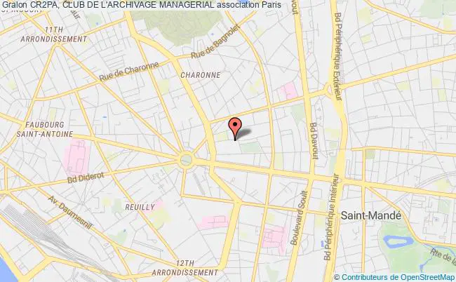 plan association Cr2pa, Club De L'archivage Managerial Paris 20e