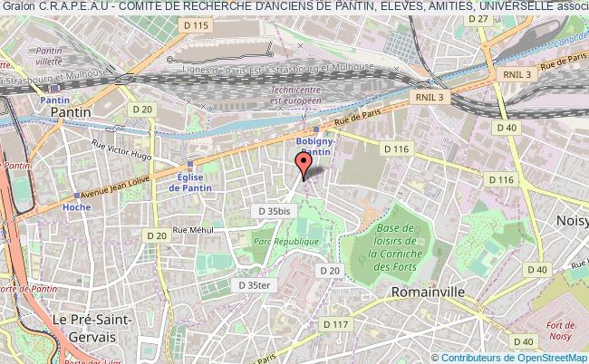 C.R.A.P.E.A.U - COMITE DE RECHERCHE D'ANCIENS DE PANTIN, ELEVES, AMITIES, UNIVERSELLE