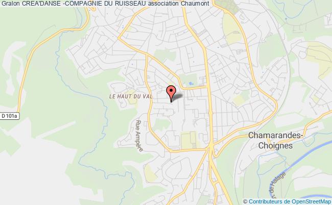 plan association Crea'danse -compagnie Du Ruisseau Chaumont
