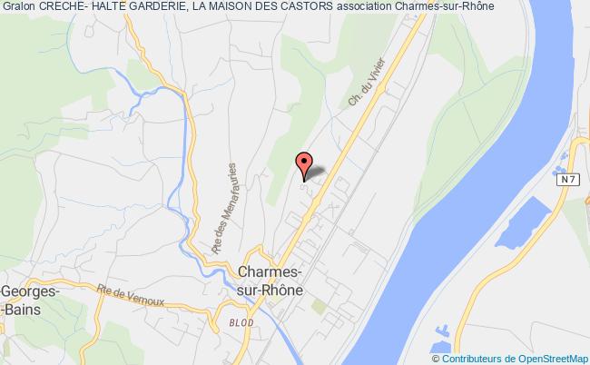 plan association Creche- Halte Garderie, La Maison Des Castors Charmes-sur-Rhône