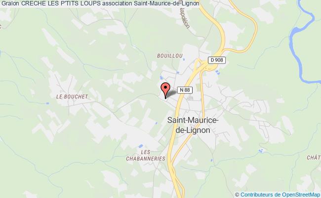 plan association Creche Les P'tits Loups Saint-Maurice-de-Lignon