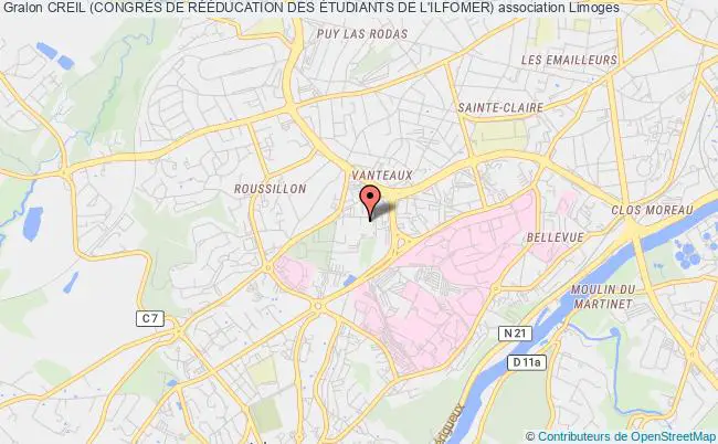 plan association Creil (congrÈs De RÉÉducation Des Étudiants De L'ilfomer) Limoges