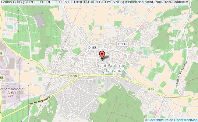 plan association Cric (cercle De Reflexion Et D'initiatives Citoyennes) Saint-Paul-Trois-Châteaux