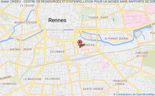 plan association Cridev - Centre De Ressources Et D'interpellation Pour Un Monde Sans Rapports De Domination Rennes