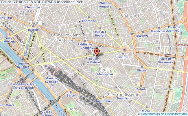 plan association Croisades Nocturnes Paris 12e
