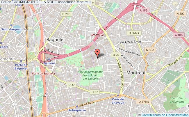 plan association Cromignon De La Noue Montreuil