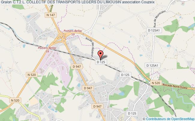 plan association C.t.2.l. Collectif Des Transports Legers Du Limousin Couzeix